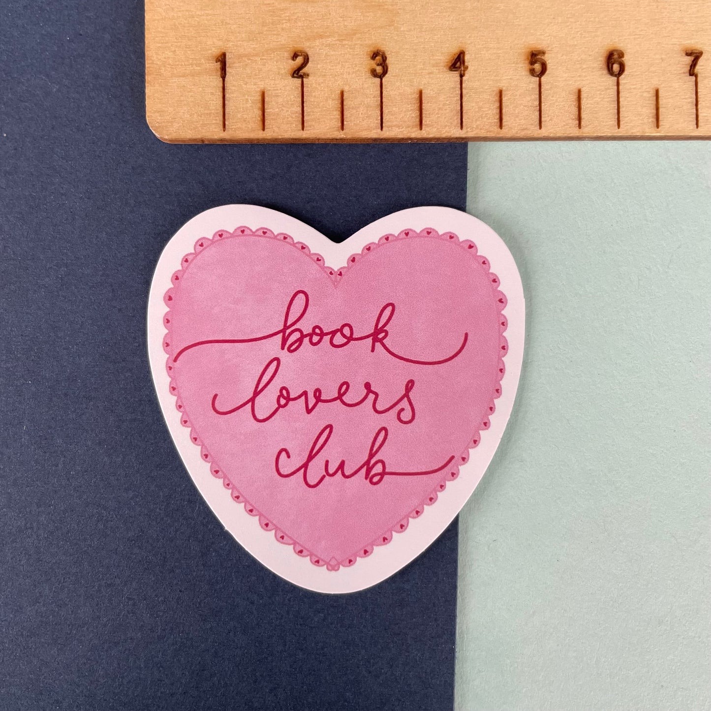 Book Lovers Club heart vinyl sticker