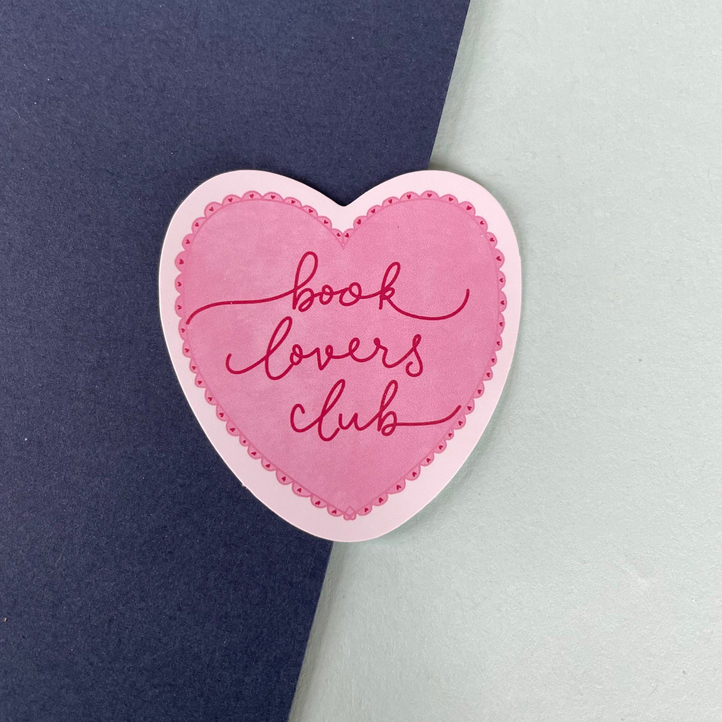 Book Lovers Club heart vinyl sticker