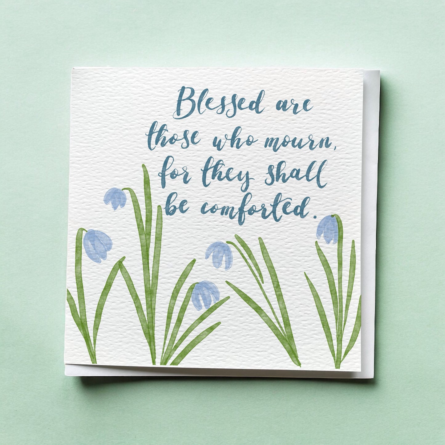 Blessed are those who mourn condolence card