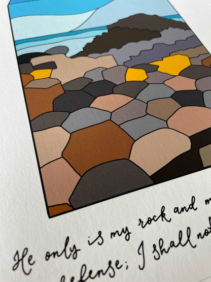 A4 Christian Northern Irish print - Giant’s Causeway And Hope Designs Print