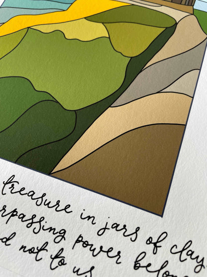 A4 Christian Northern Irish print - Mussenden Temple And Hope Designs Print