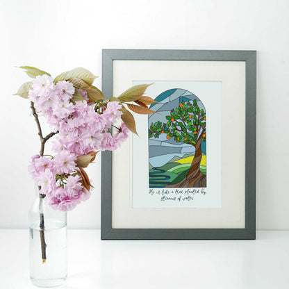 A4 Christian Print - like a tree And Hope Designs Print