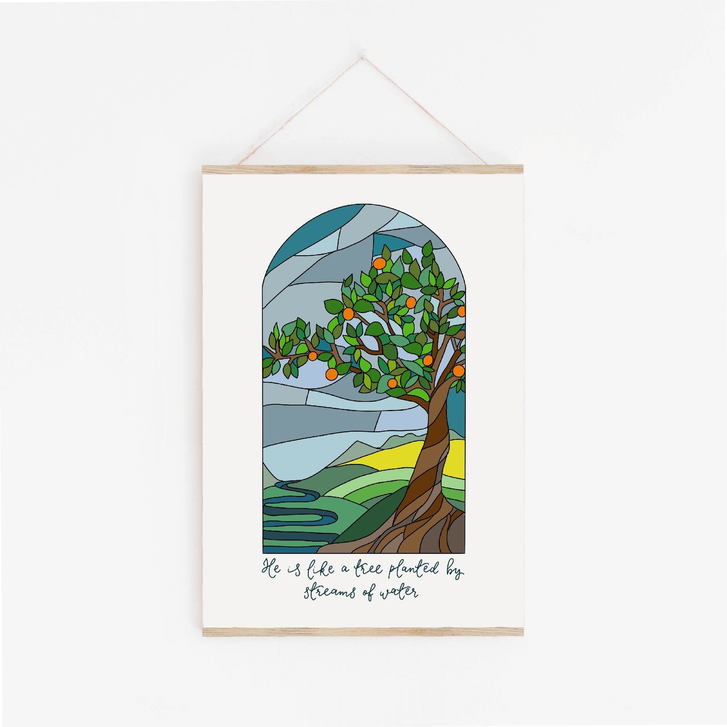 A4 Christian Print - Psalm 1 - like a tree And Hope Designs Print