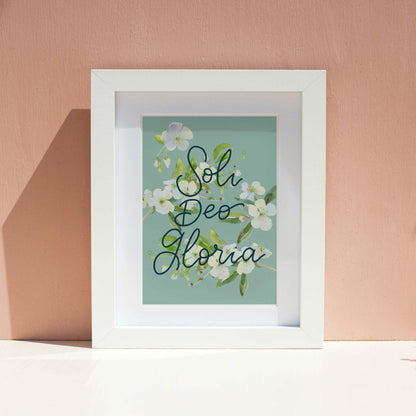 A4 Christian Print - Soli Deo Gloria And Hope Designs Print