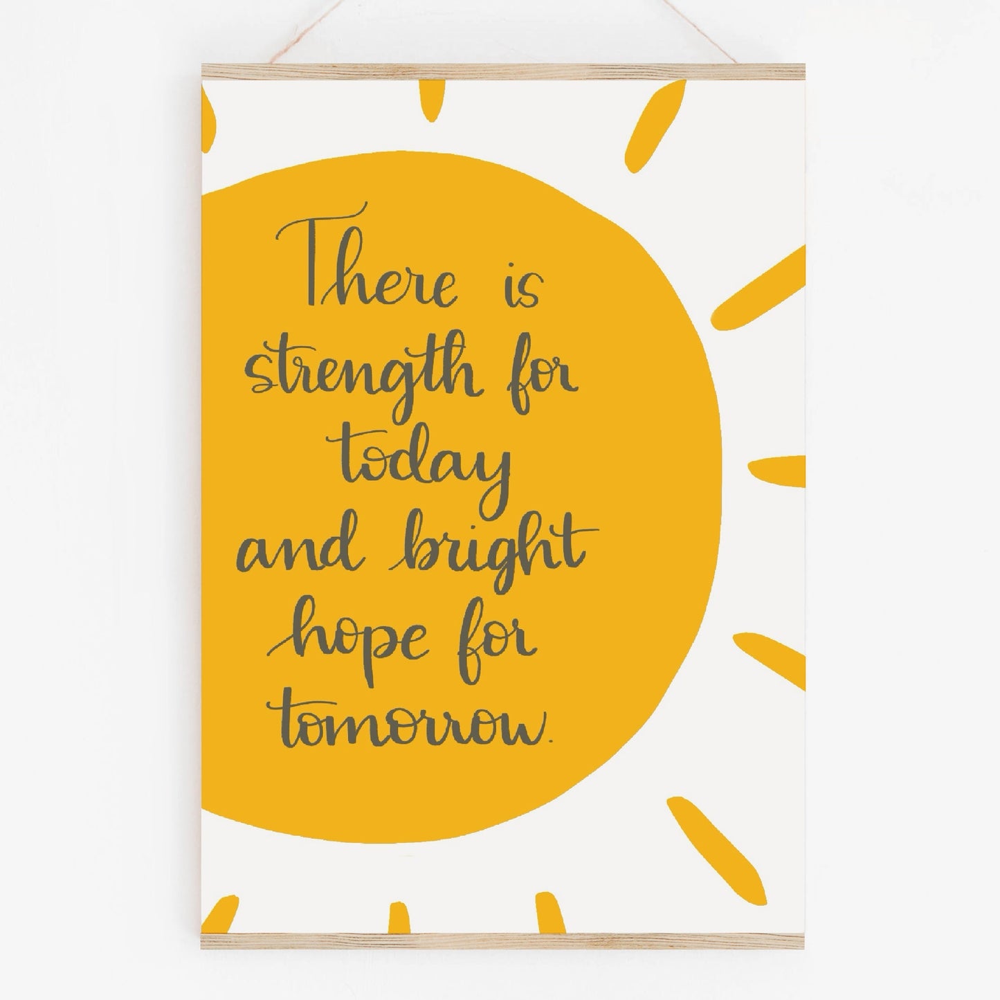 A4 Christian Print - Strength for today And Hope Designs Print