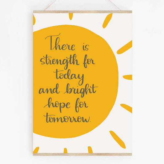 A4 Christian Print - Strength for today And Hope Designs Print