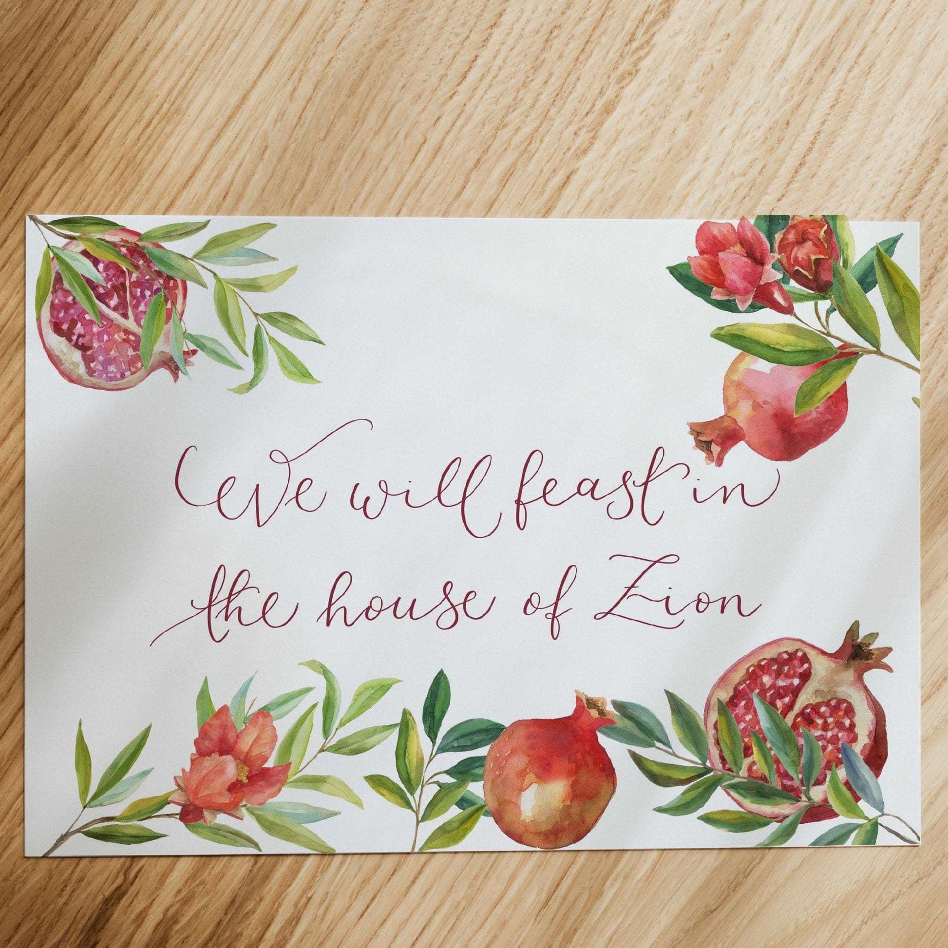 A4 Christian Print - We will feast And Hope Designs Print