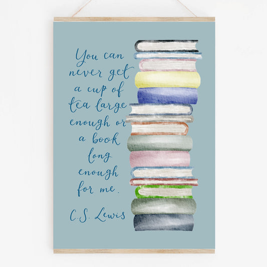 A4 CS Lewis reading quote print And Hope Designs Print