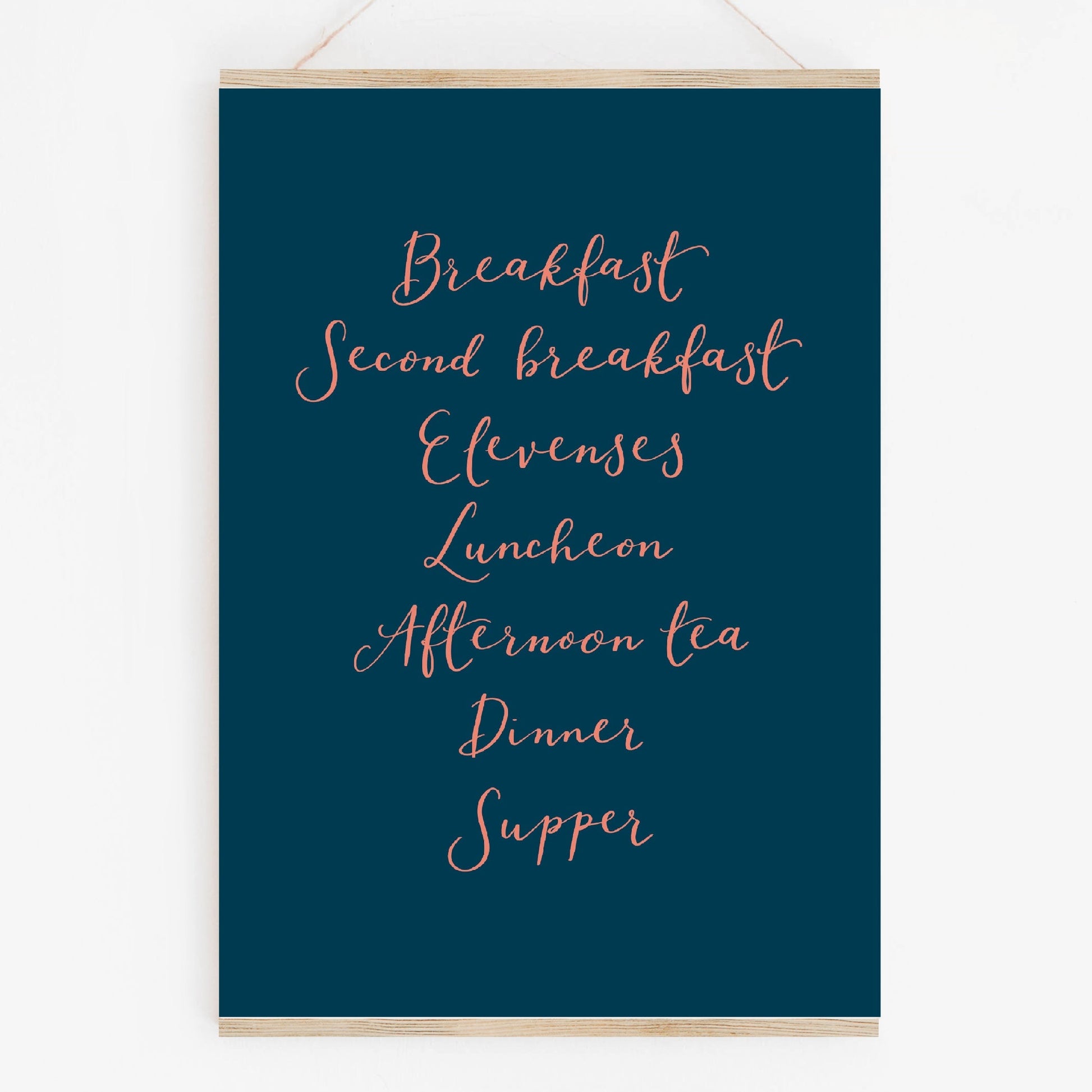 A4 print - Lord of the Rings Hobbits meals of the day (second breakfast) And Hope Designs Posters, Prints, & Visual Artwork