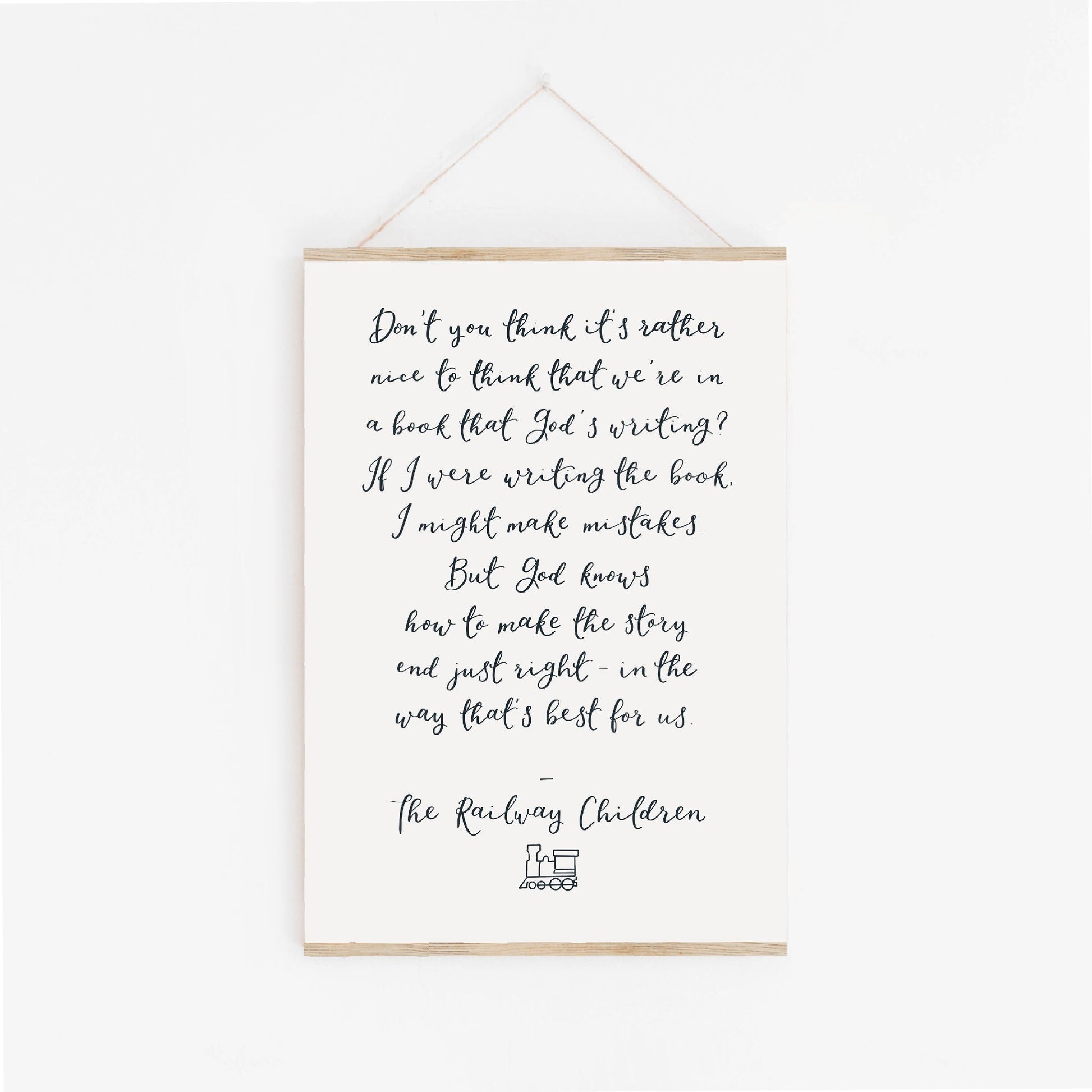 A4 print - The Railway Children quote And Hope Designs Print