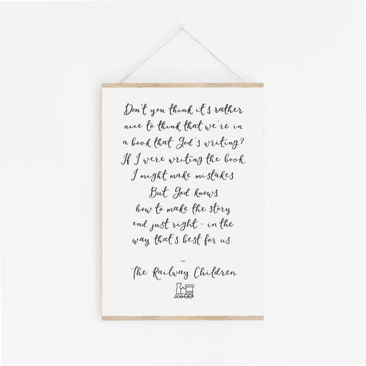 A4 print - The Railway Children quote And Hope Designs Print