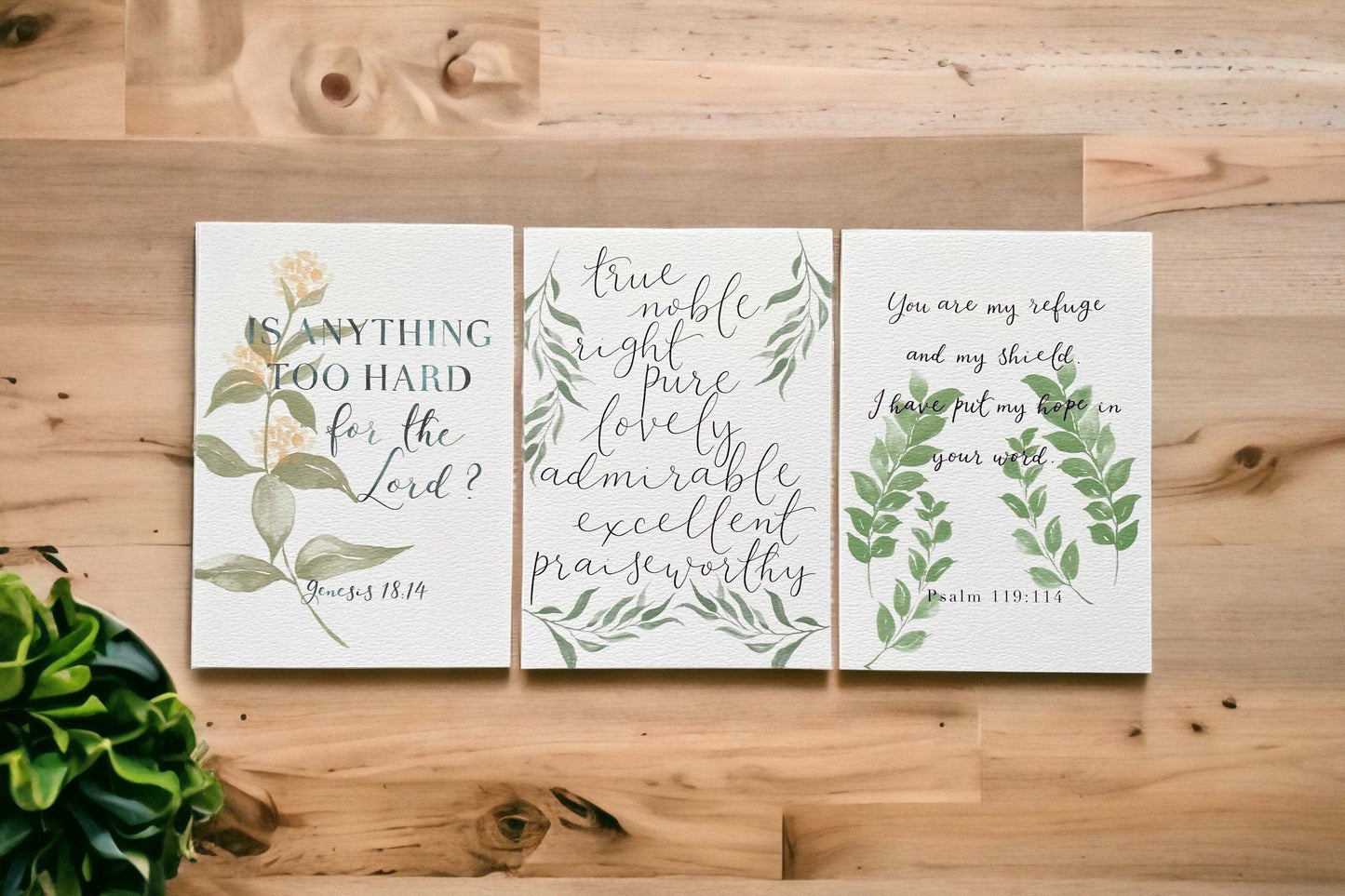 A5 Christian print - Psalm 119:114 - botanical And Hope Designs Posters, Prints, & Visual Artwork