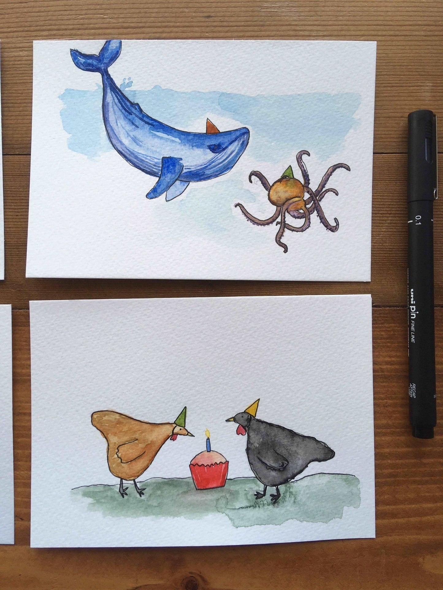 A6 Party Animals original paintings And Hope Designs Originals