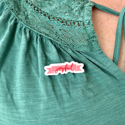 Acrylic Pin Badge - Joyful And Hope Designs Acrylic Pin Badge