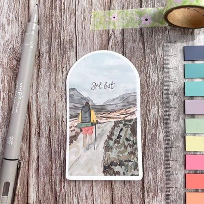 Adventure Vinyl Sticker - Get Lost Hillwalker And Hope Designs stickers