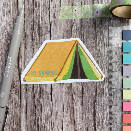 Adventure Vinyl Sticker - Go Camping Tent And Hope Designs stickers