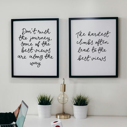 Adventure wall art print - Hard climbs, best views And Hope Designs Print