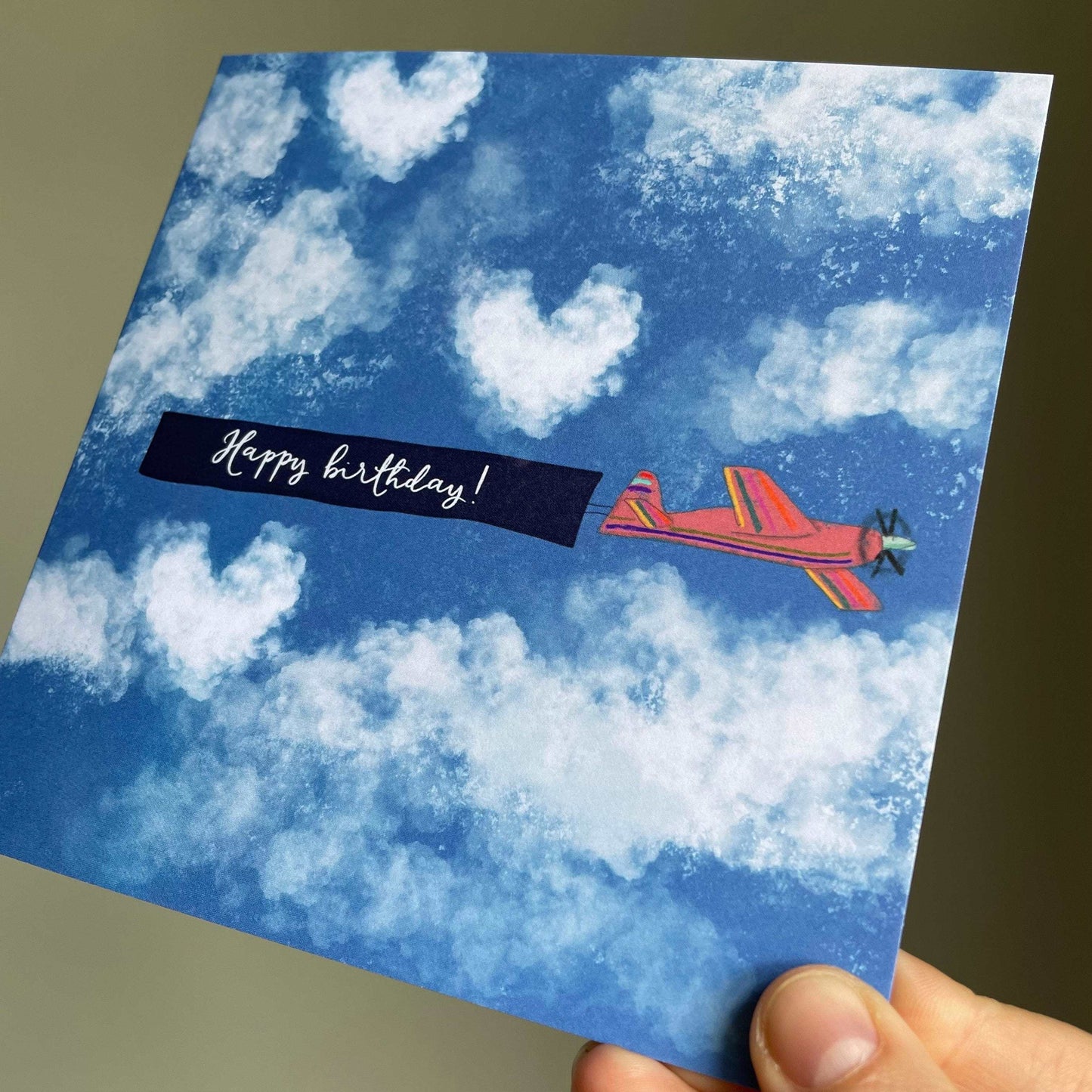 Aeroplane message happy birthday card And Hope Designs Greeting & Note Cards