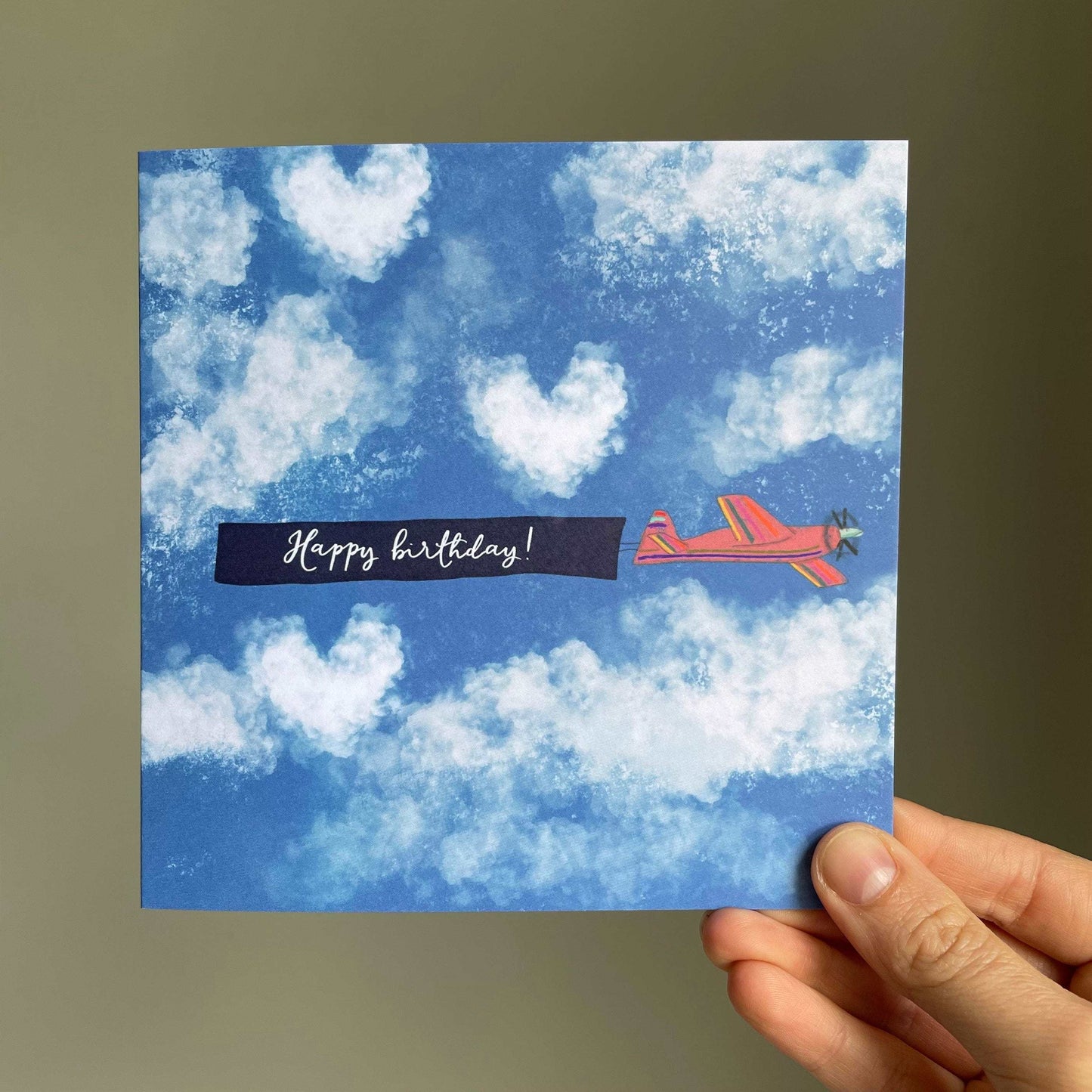 Aeroplane message happy birthday card And Hope Designs Greeting & Note Cards