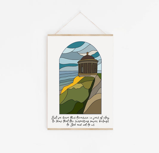 A4 Christian Northern Irish print - Mussenden Temple Print And Hope Designs   