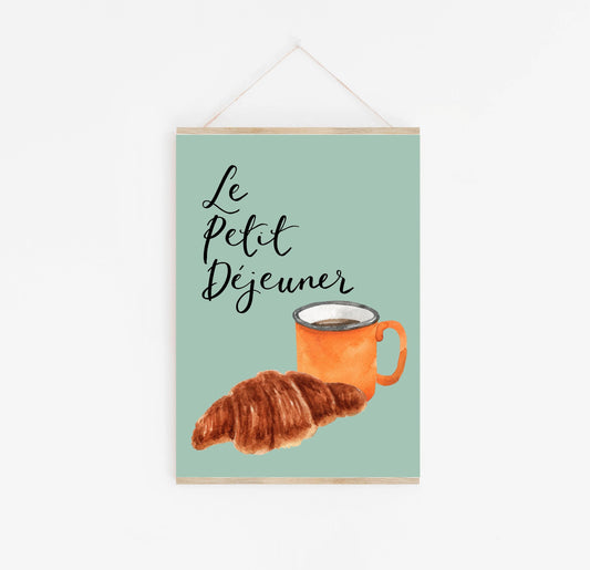 A4 Le Petit Déjeuner kitchen wall art print Print And Hope Designs    - And Hope Designs