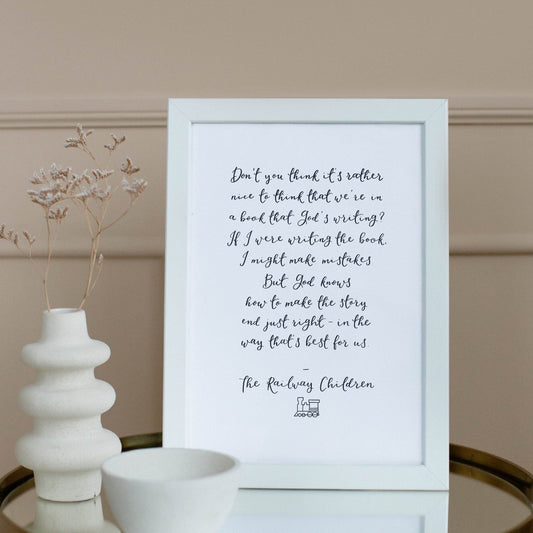 A4 print - The Railway Children quote Print And Hope Designs    - And Hope Designs