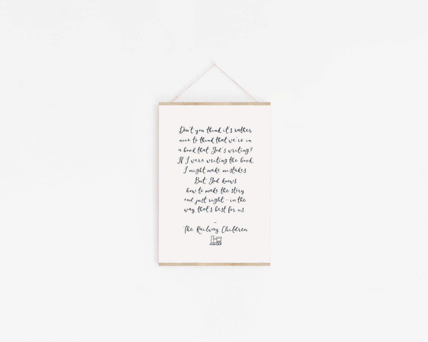 And Hope Designs A4 print - The Railway Children quote