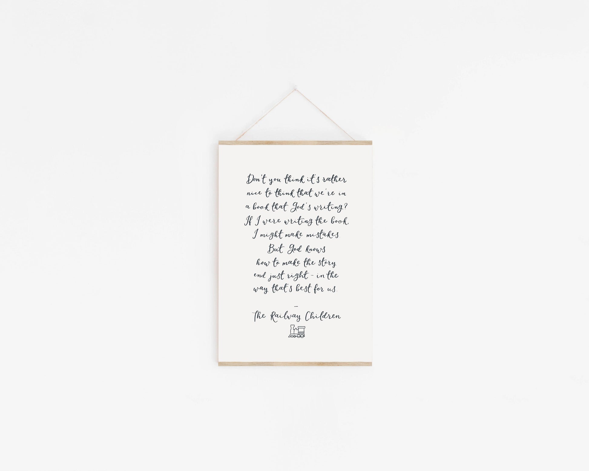 And Hope Designs A4 print - The Railway Children quote
