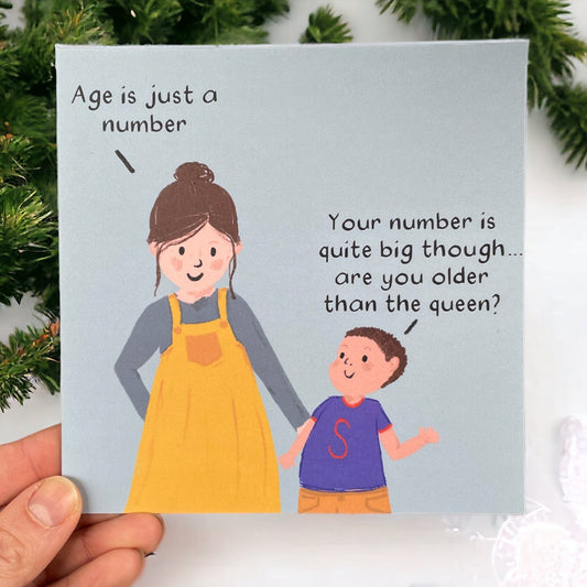 And Hope Designs Greeting & Note Cards Are you older than the queen birthday card