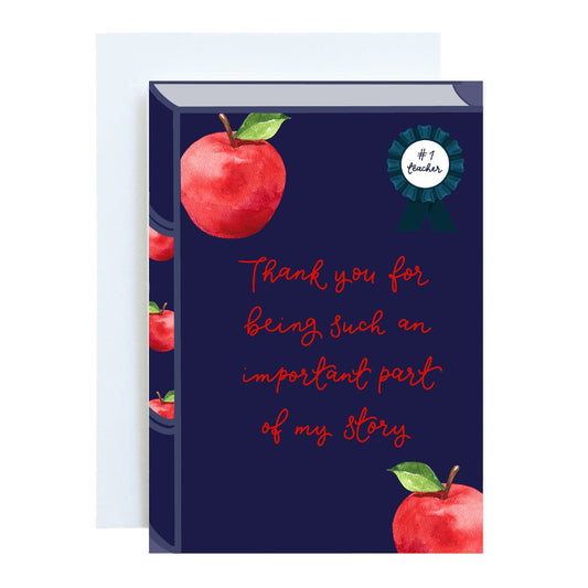 Book greeting card - thank you teacher Cards And Hope Designs    - And Hope Designs