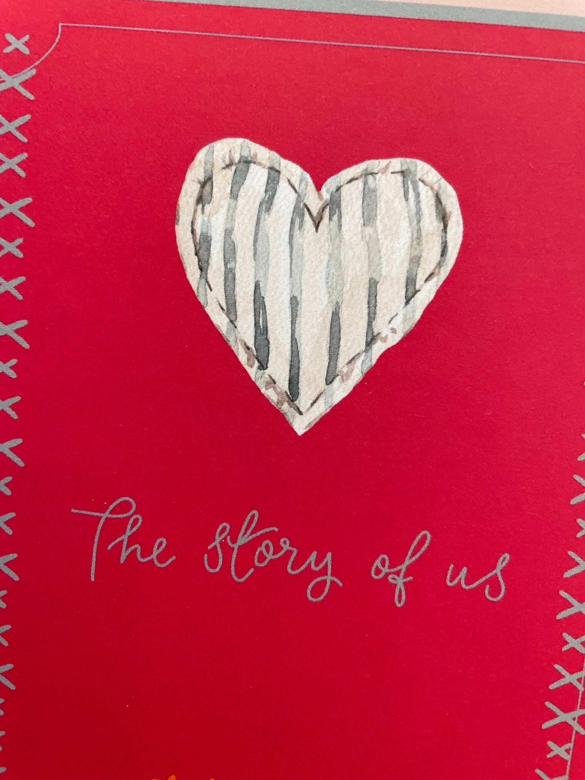 And Hope Designs Cards Book romantic card - The story of us - hot pink