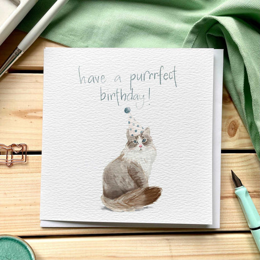 Cat pun birthday card Cards And Hope Designs   