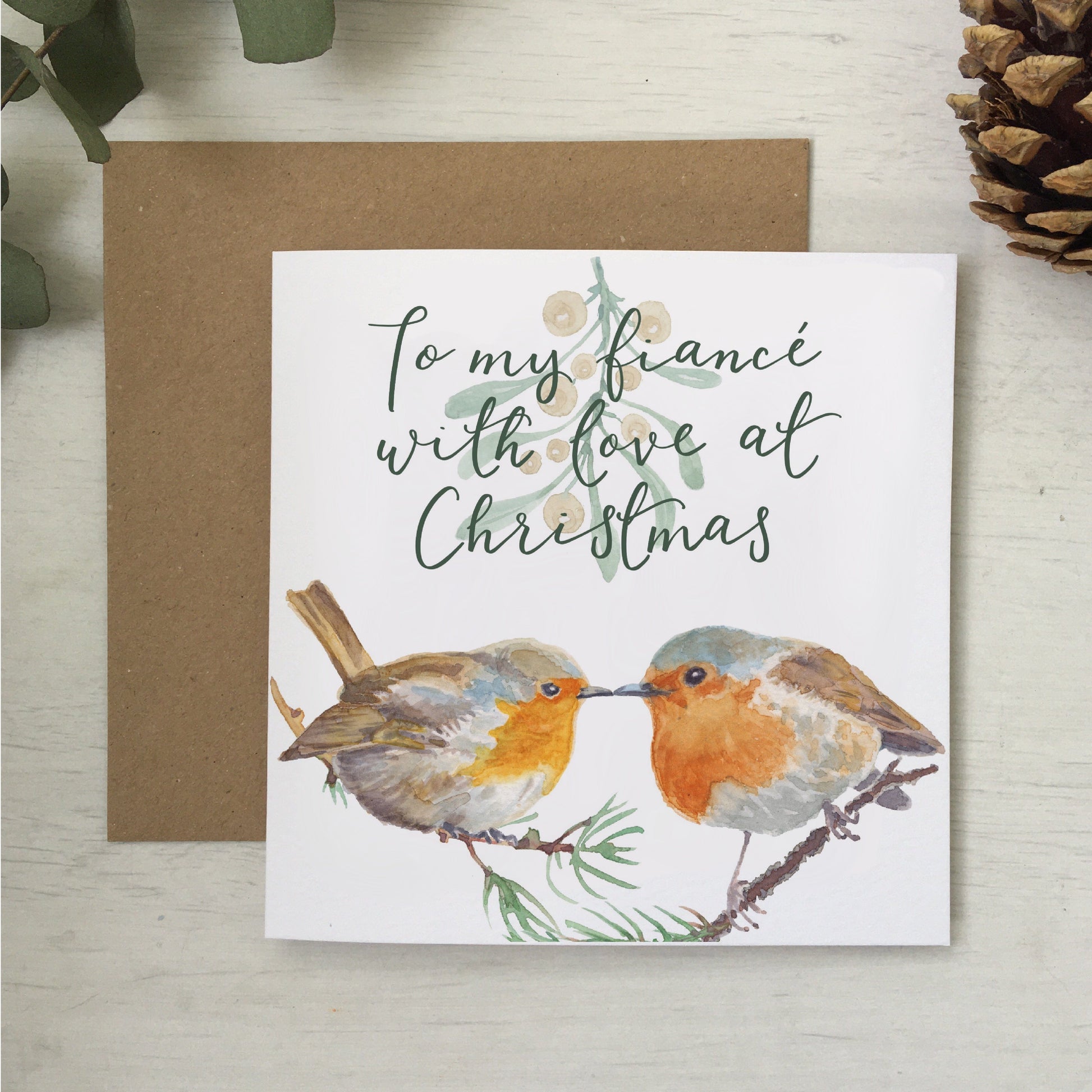 And Hope Designs Cards Christmas card for fiancé