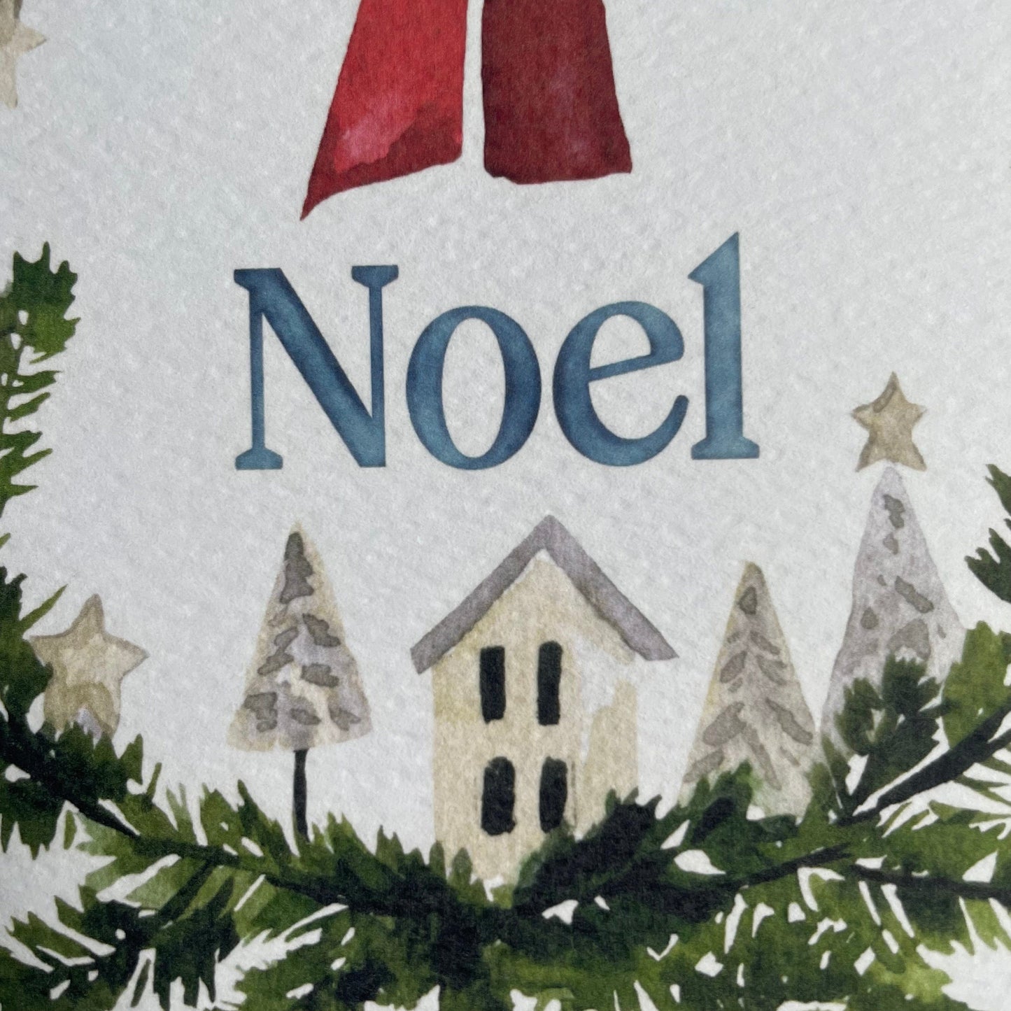 And Hope Designs Cards Christmas card - Noel with fir branch wreath