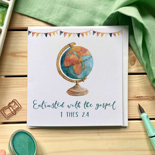 Entrusted with the gospel card Greeting & Note Cards And Hope Designs   