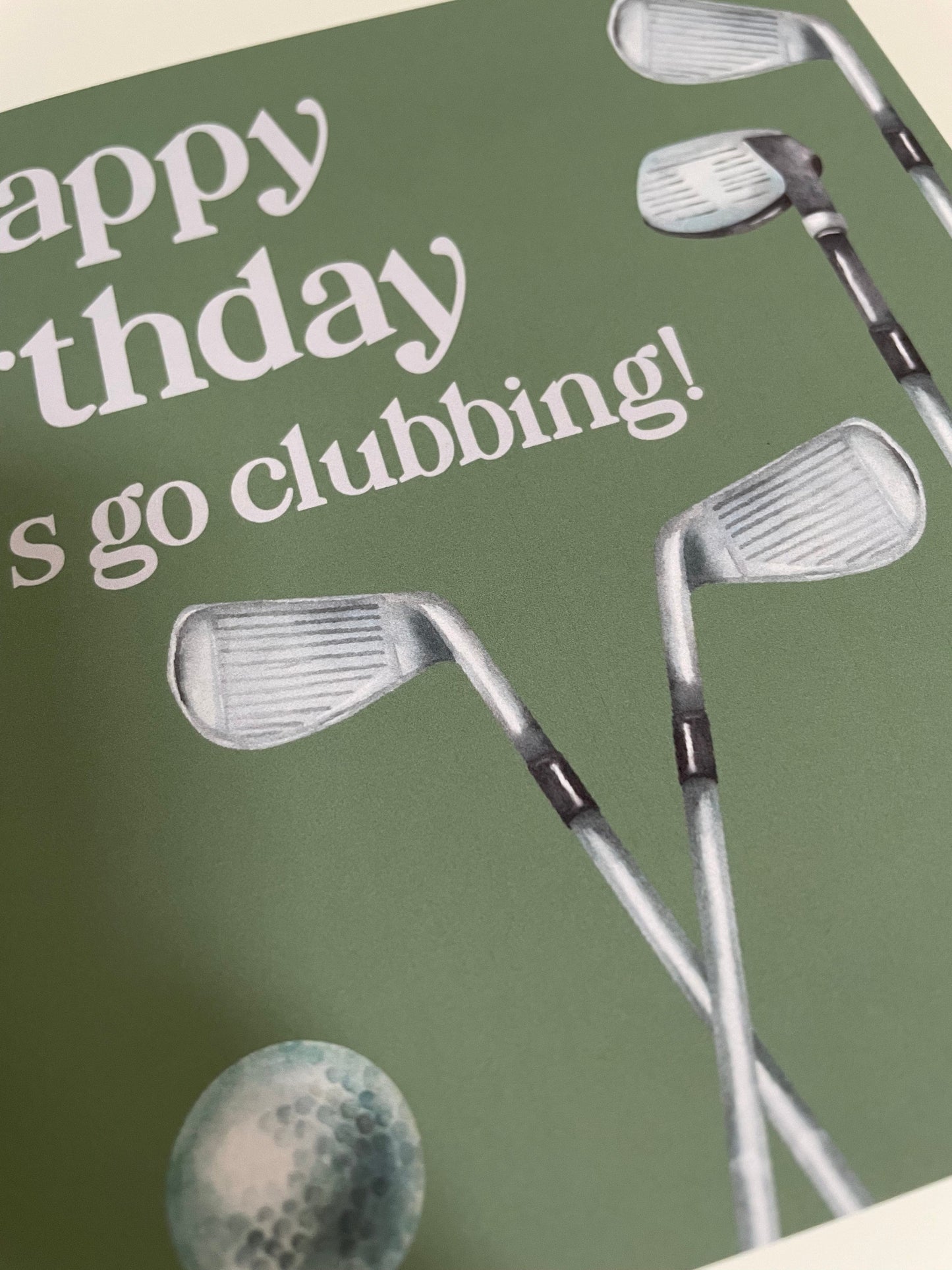 And Hope Designs Cards Golf clubbing birthday card