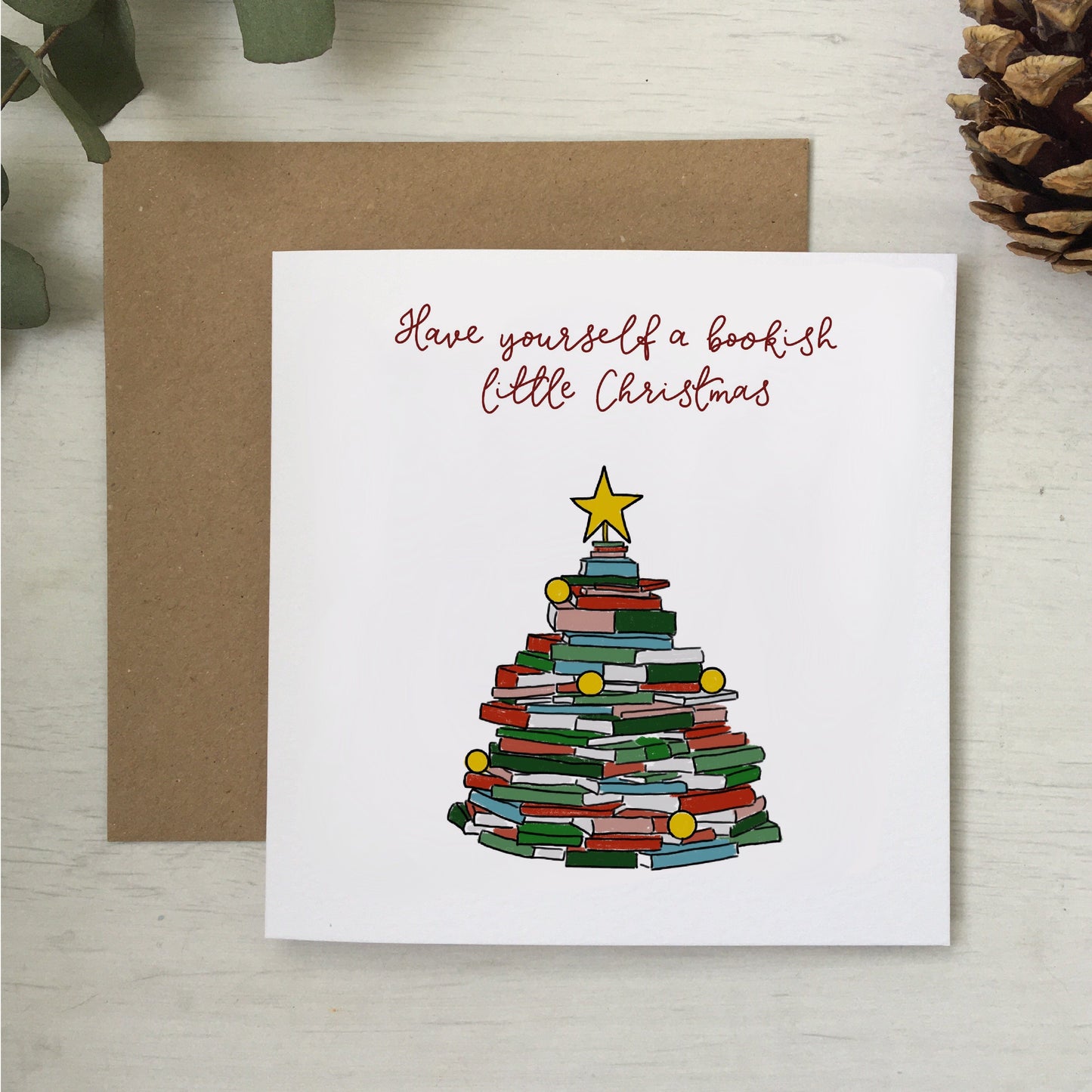And Hope Designs Cards Have yourself a bookish little Christmas card