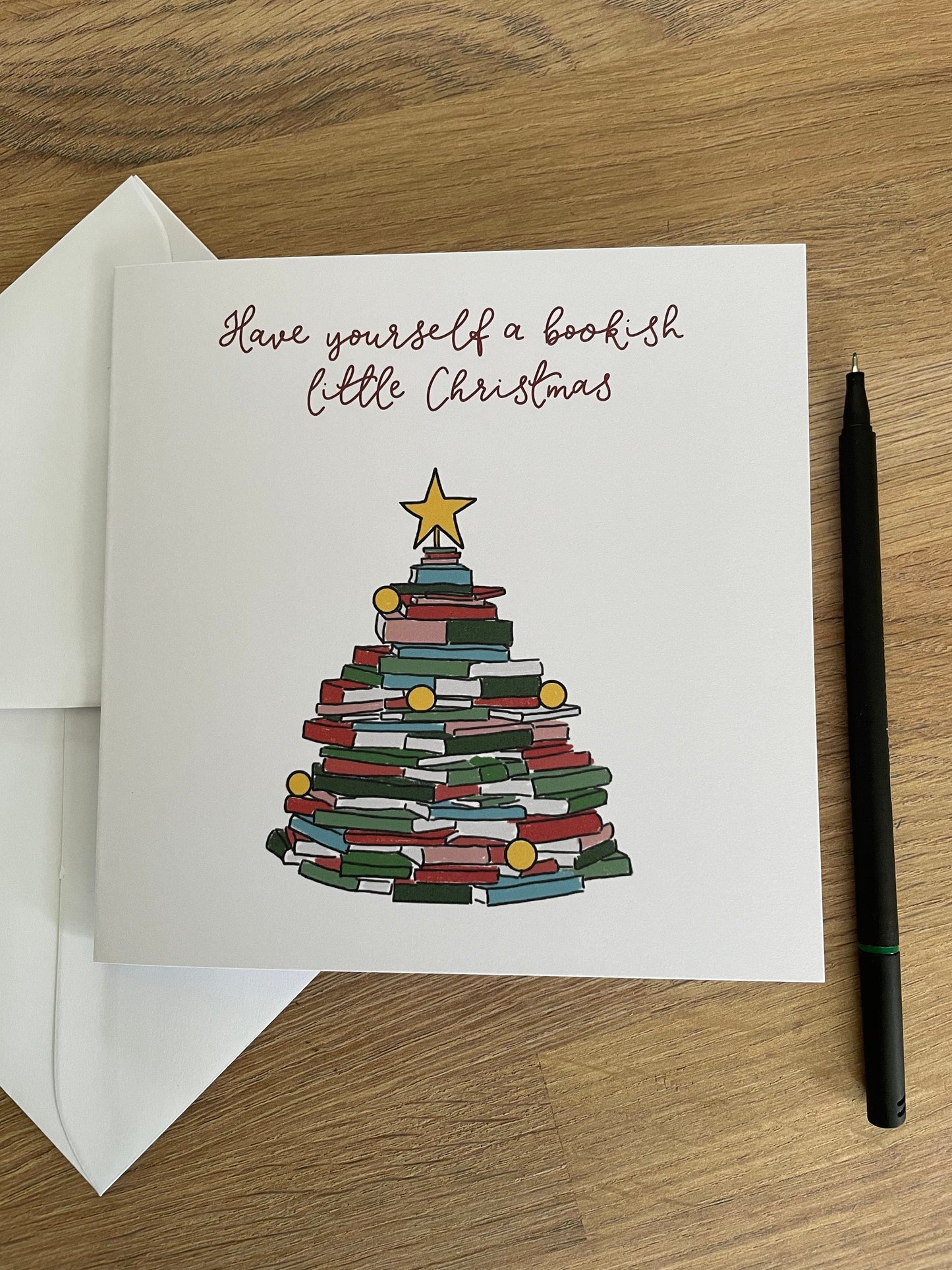 And Hope Designs Cards Have yourself a bookish little Christmas card