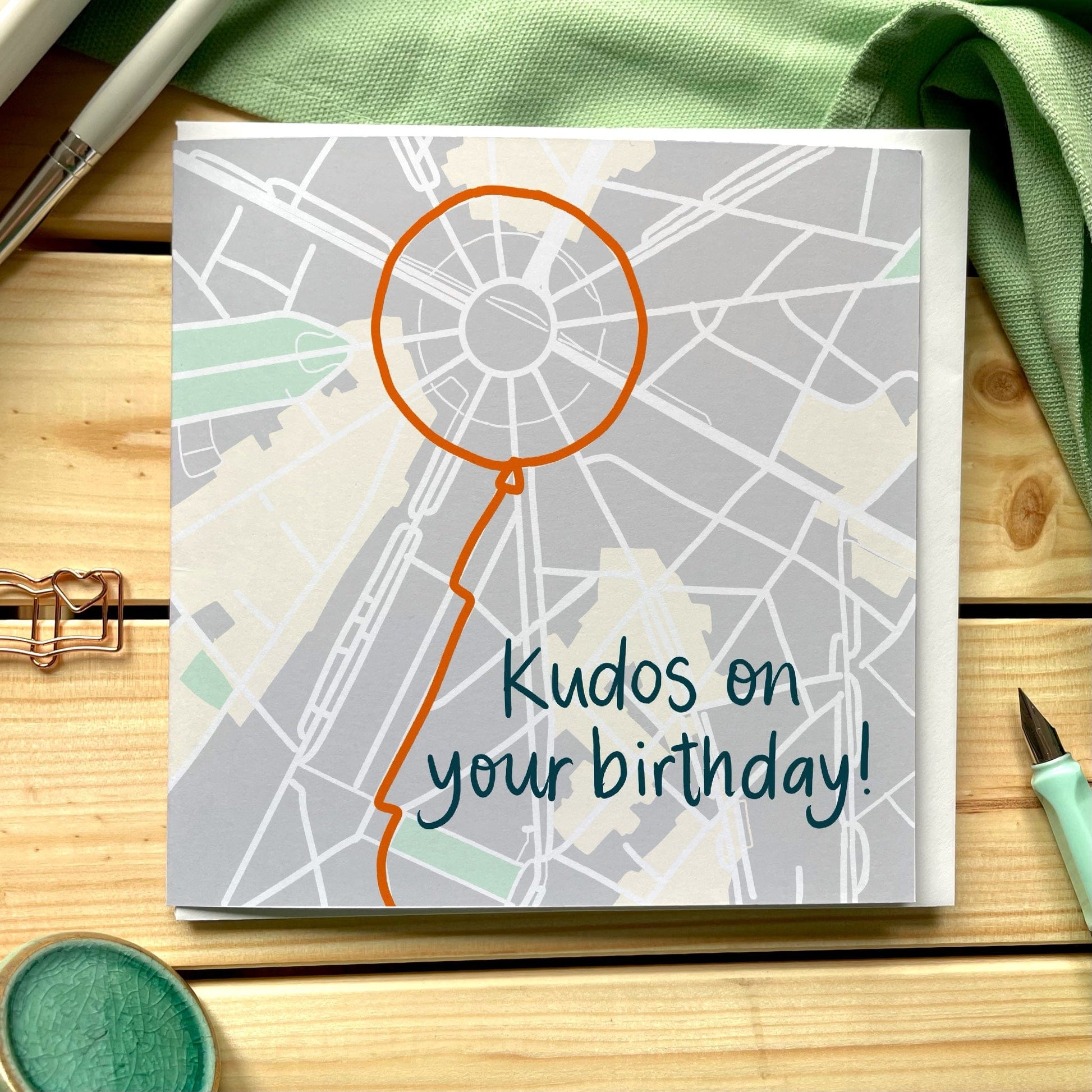 And Hope Designs Cards Kudos on your birthday strava running card