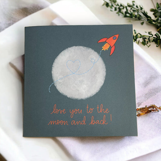 Love you to the moon and back card Cards And Hope Designs   