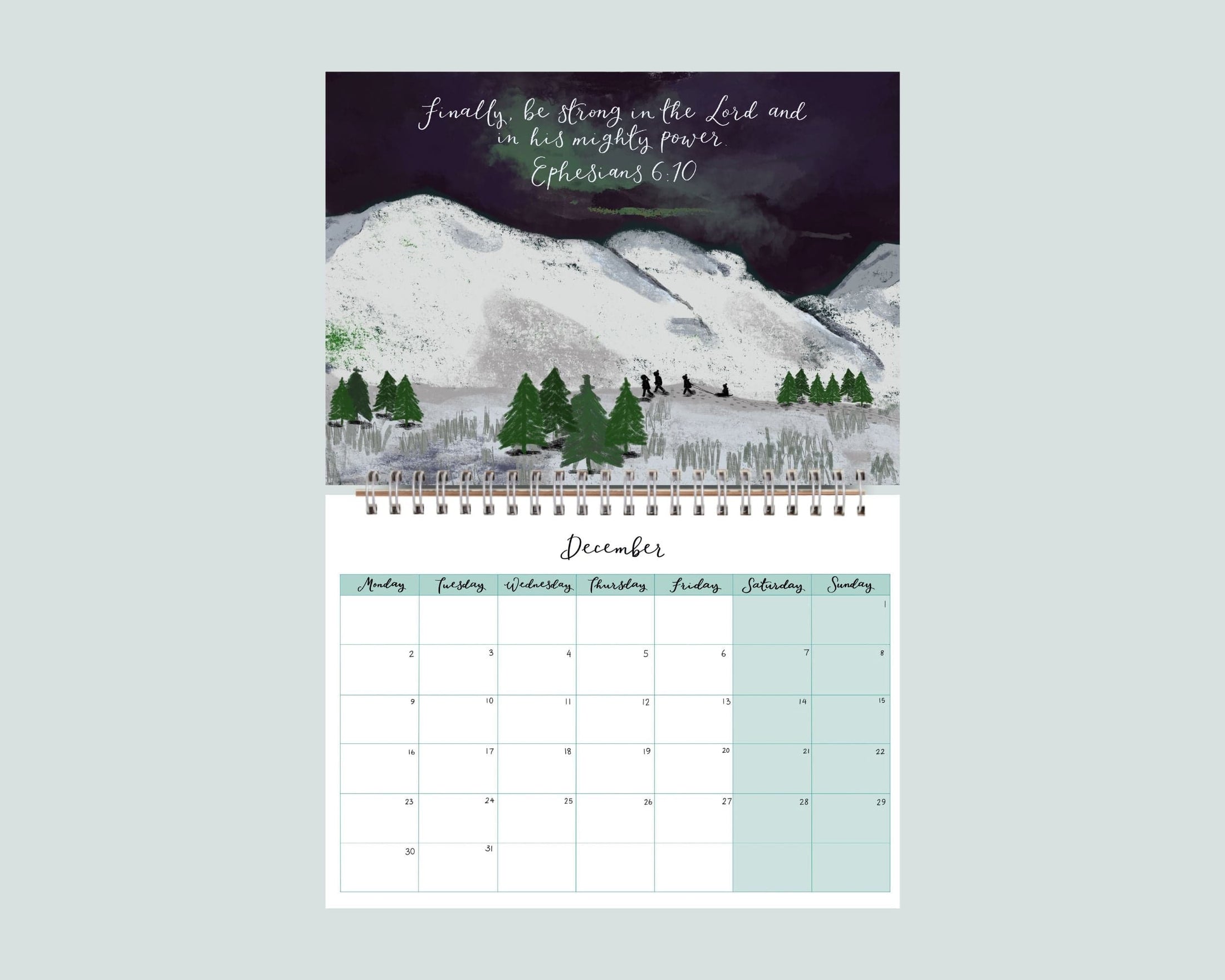 2025 Christian calendar And Hope Designs