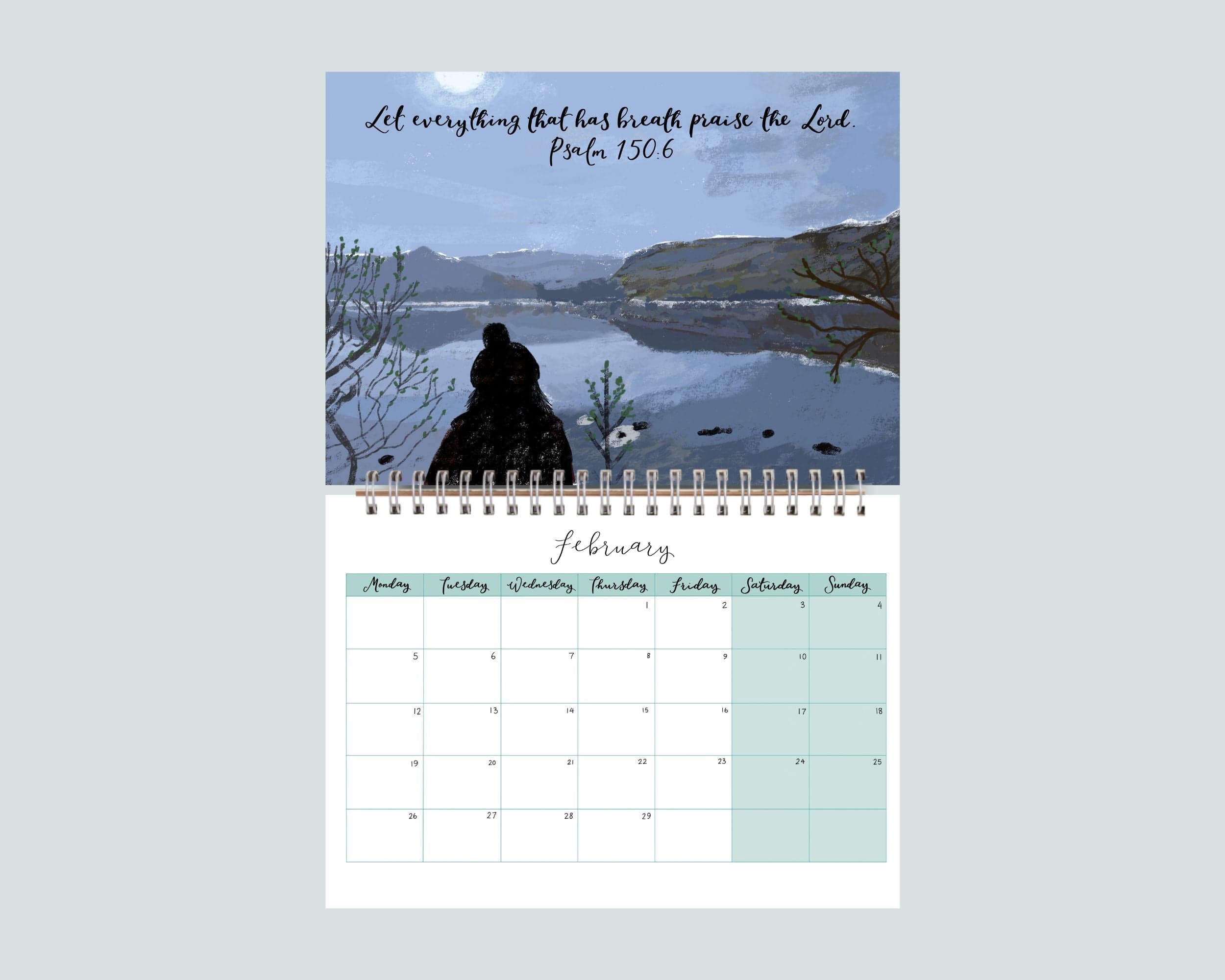 2025 Christian calendar And Hope Designs