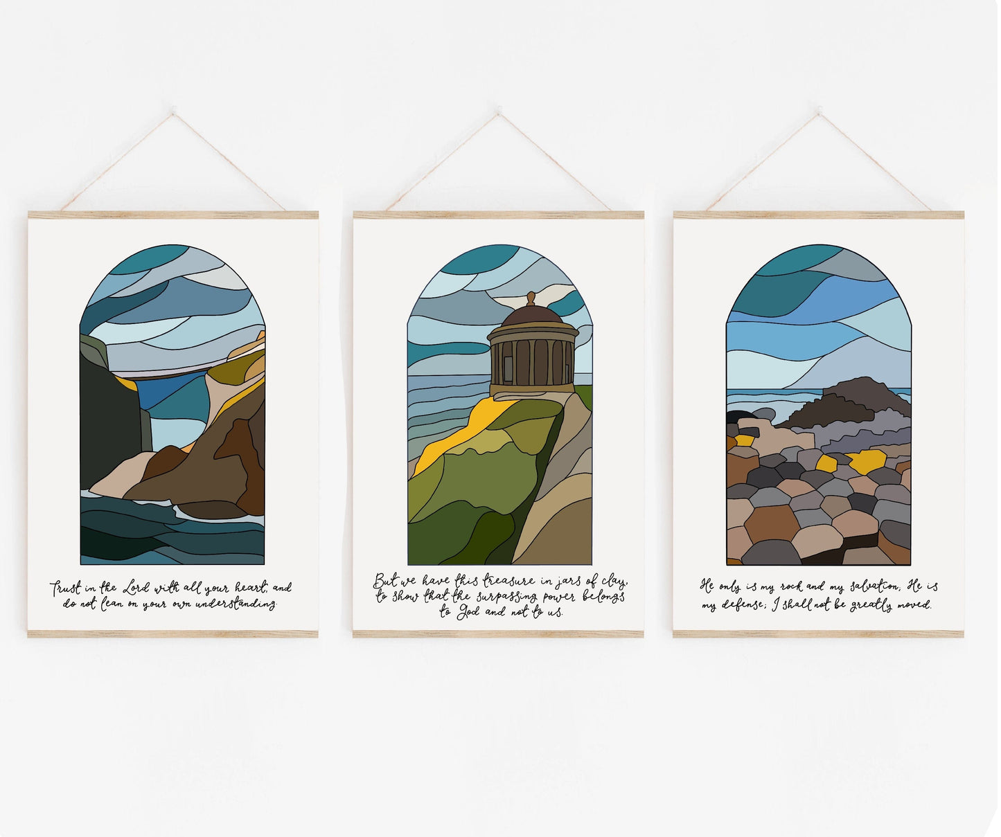 And Hope Designs Print Set of 3 Christian Northern Irish A4 prints