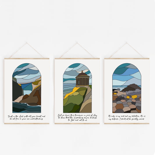 And Hope Designs Print Set of 3 Christian Northern Irish A4 prints