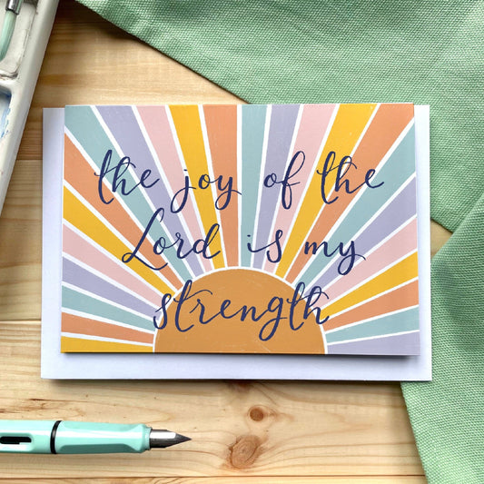 The joy of the Lord is my strength card Cards And Hope Designs   