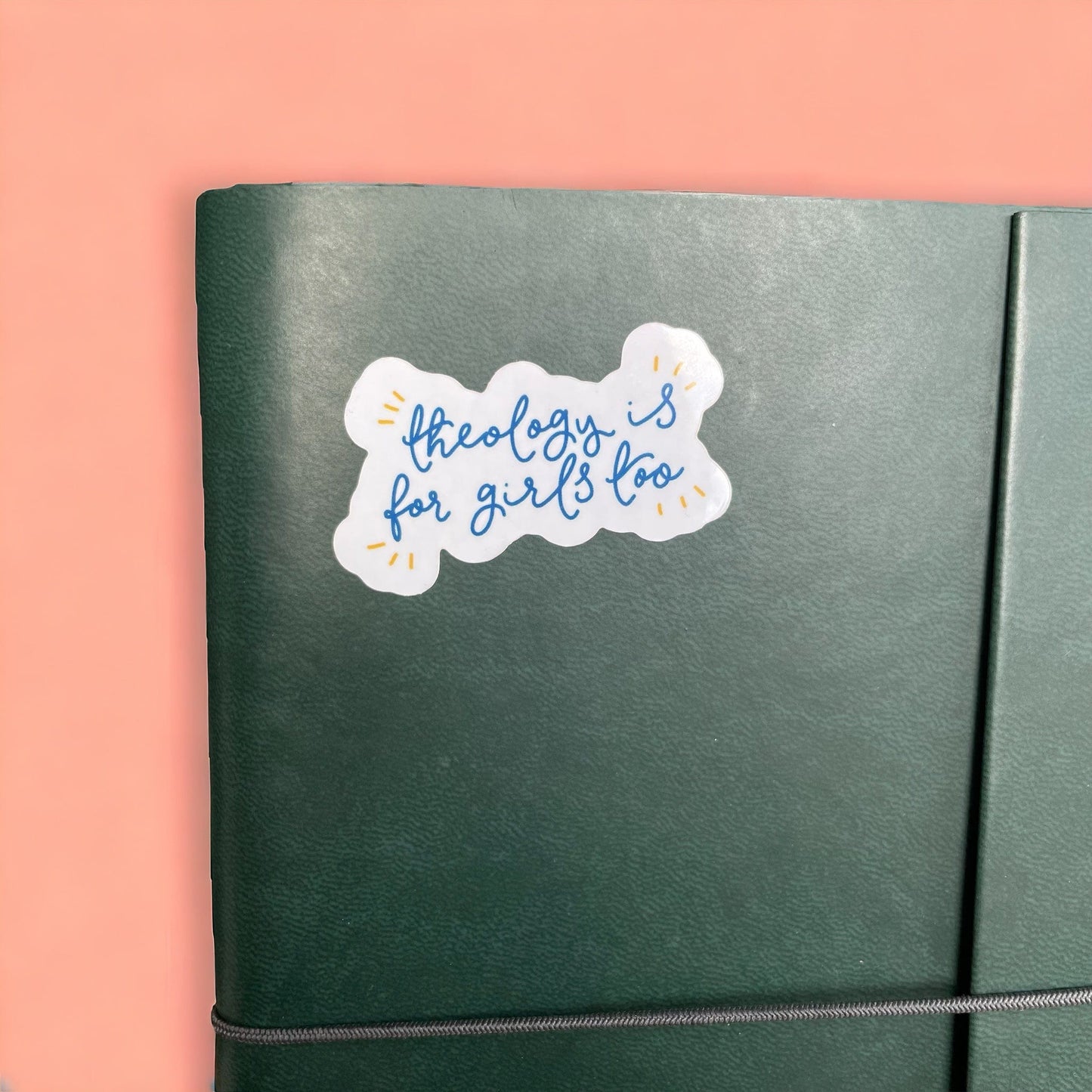 And Hope Designs stickers Theology is for girls too - Christian sticker - vinyl