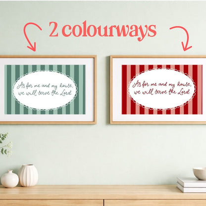 As For Me And My House Christian Print And Hope Designs