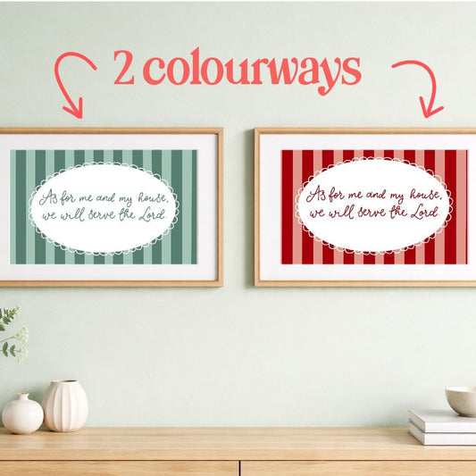 As For Me And My House Christian Print And Hope Designs