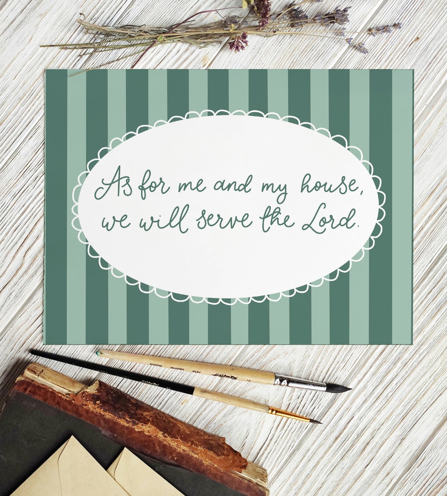 As For Me And My House Christian Print And Hope Designs