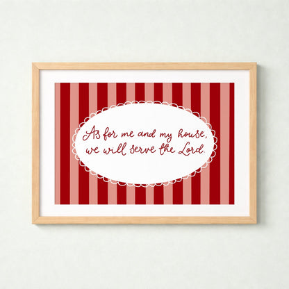 As For Me And My House Christian Print And Hope Designs